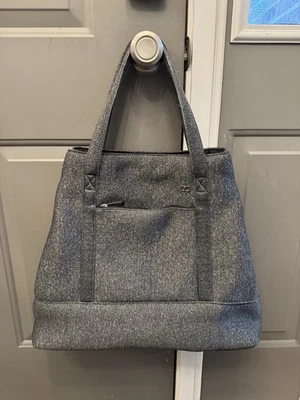 CALIA Neoprene Gray Tote Bag Pool Work Travel Gym Baby Padded Handles Expandable - Image 1 of 4