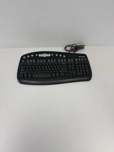 Microsoft Multimedia Keyboard 1.0a KB-0168 Wired. Black / PS-2 Connector - Picture 1 of 22