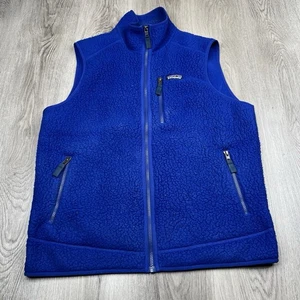Patagonia Retro Pile Vest Mens Size L Large Blue  - Picture 1 of 17