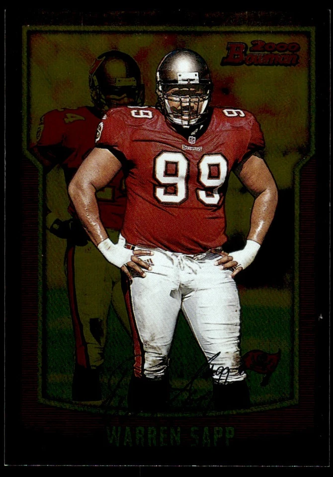 2000 Bowman Gold Warren Sapp 01/99 Buccaneers #25 *Noles2148* - Image 1 of 2