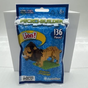 Micro Builder Grin Studios "Lion!" Mini Building Blocks Ages 8+ 136 Pieces - Picture 1 of 4