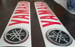 Pair Yamaha 3D OEM fender decals graphics VX110 x 2 deluxe cruiser GP FX red - Bild 1 von 5