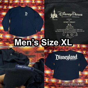 Disney Spirit Jersey Adult Size XL Blue Disneyland Resort Pullover Long Sleeve - Picture 1 of 10
