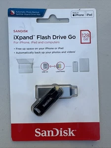 SanDisk - iXpand Flash Drive Go 128GB USB 3.0 Typ-A do Apple Lightning dla i... - Zdjęcie 1 z 3