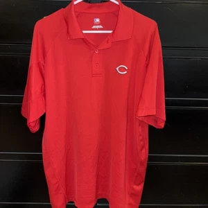 Camisa Polo Cincinnati Reds Para Hombre Grande Roja Manga Corta Cuello Bordado - Imagen 1 de 6