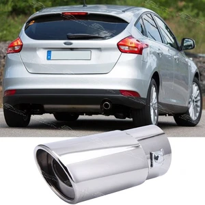 For Ford Focus ST Chrome 2" Stainless Steel Rear Exhaust Tail Pipe Muffler Tip - Bild 1 von 8