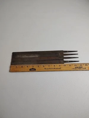 NICHOLSON 10" ROUND SECOND CUT CUT FILE USA 00 Vintage 4 pcs - Image 1 of 4