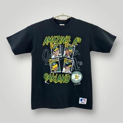 VTG Nutmeg Oakland Athletics Shirt Mens Large MLB Baseball Stewart Canseco 1991 - Image 1 of 4