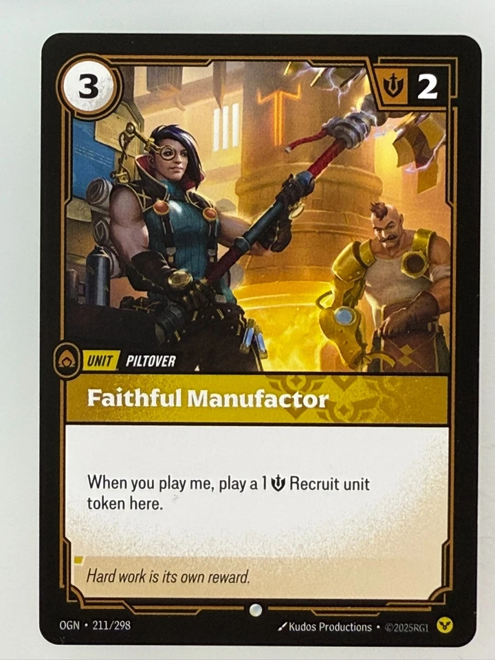 Riftbound League of Legends - x3 Faithful Manufactor 211 - Image 1 of 1
