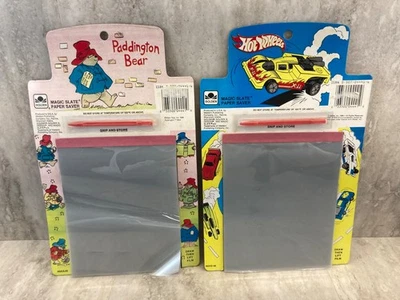 Ardósia mágica vintage - Urso Paddington 1988 e Hot Wheels 1986 - Fabricado nos EUA - Imagem 1 de 4
