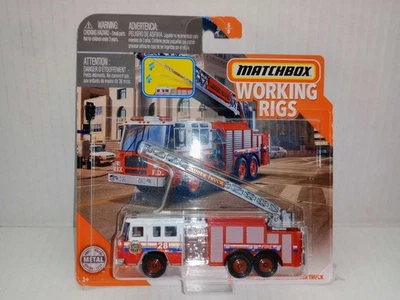 Matchbox plataformas de trabajo Pierce Quantum escalera aérea camión de bomberos Foto 1 de 4