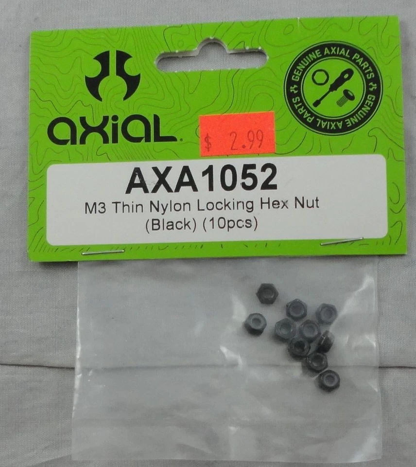 Axial Racing M4 4mm Thin Nylon Insert Locking Hex Nuts (10pcs , Black) - Image 1 of 1