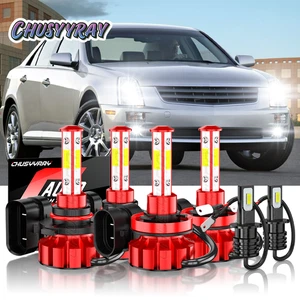 For Cadillac STS 05-11 6000K LED Headlight High Low + Fog Lights Bulbs Combo - Foto 1 di 15