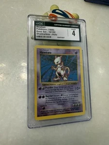📈 CGC 4 Mewtwo 1999 Base Set (Shadowless) 10/102 Holo Rare Pokemon Card 🔥 - Picture 1 of 3