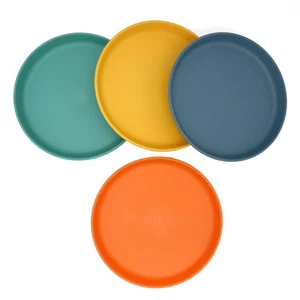 Unbreakable Plates Reusable Dinner Plastic 6 Inch Deep Dessert Bpa Free - Picture 1 of 8