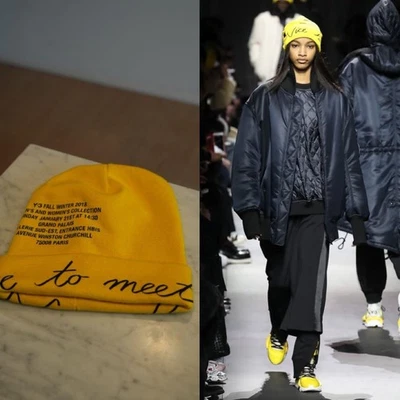 Y-3 Weissly Paris Collection Limited Knit Beanie Yohji Yamamoto F/W 2018-19 New - Image 1 of 4