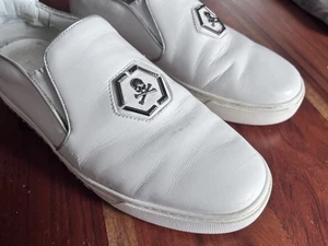 Philipp Plein Schuhe Herren Weiß Leder Grösse 44 - Bild 1 von 6