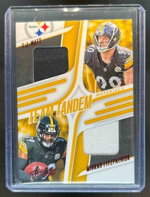 2025 Absolute T.J. Watt Minkah Fitzpatrick Team Tandem Jersey #/115 Steelers - Image 1 of 2