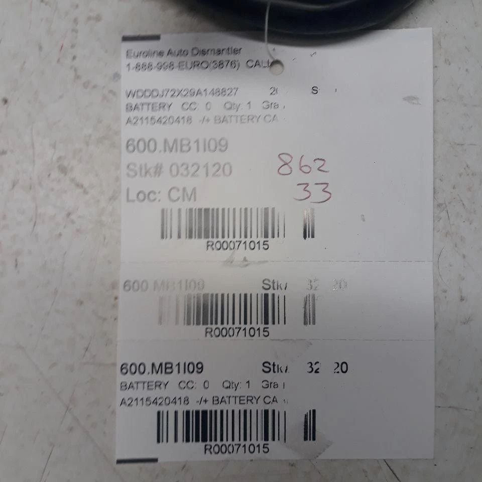 Cable de batería negativo W211 E350 CLS550: 2115420518 Foto 1 de 1