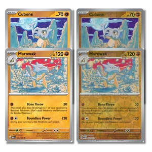 Pokémon 151 Cubone Marowak Evolution Set NM + Holo & Reverse Holo - Picture 1 of 1