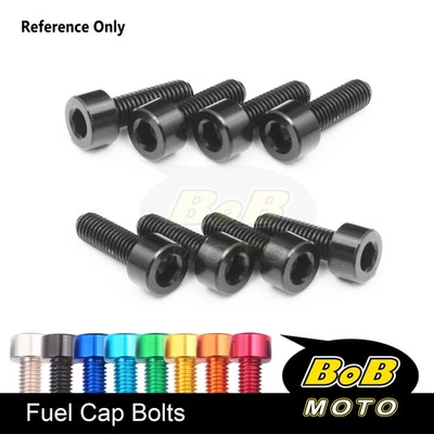 Pernos de tapa de gasolina CNC NEGROS para Triumph Daytona 675 / R ABS 14 15 16 17 Foto 1 de 4