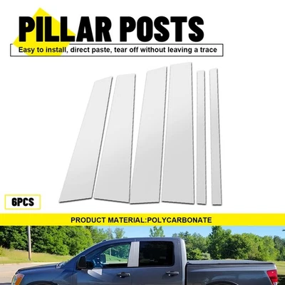 Para Nissan Titan 2004-15 doble cabina 6X puerta pilar poste ventana moldura pilar cubierta pilar B Foto 1 de 4