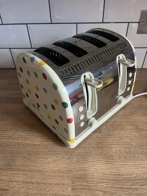 Russell Hobbs Emma Bridgewater Polka Dot 4 Slice Toaster - Cream - Image 1 of 4