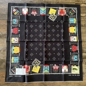 New Kapital Fast Color Selvage Bandana - KACHINA & PECKISH RAINBOWY - Black - Picture 1 of 6