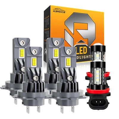 For BMW 325i 2002-2011 4-Door 6x LED Front Lightss Bulbs + Fog Light White - Image 1 of 4