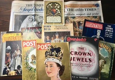 Queen Elizabeth II magazines and Royal Wedding newspapers - Image 1 of 3