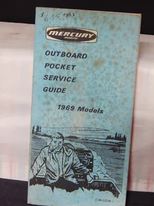 VINTAGE 1969 MERCURY OUTBOARD POCKET SERVICE GUIDE C-90-52339 - Picture 1 of 5