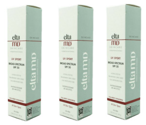 Elta MD Skincare UV Sport Broad-Spectrum SPF 50 ( 3oz / 85g ) NEW / AUTH *3 PACK