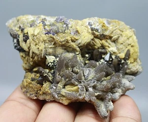 Natural Rare skeletal Elestial BLACK QUARTZ Crystal Cluster Mineral Specimen - Picture 1 of 8