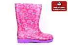 Girls Wellington Boots Girls Wellies Girls Pink Wellies Waterproof Flower Pink