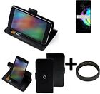 For Motorola Edge 20 protective case + Bumper black cover bag wallet flipstyle C