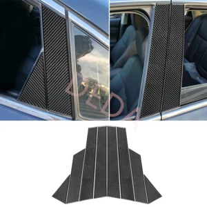 Carbon Fiber Door Window Pillar Post Panel Cover For Nissan Altima Teana 2013-18 - Picture 1 of 15