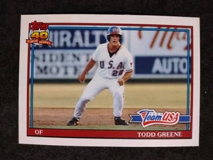 1991 Topps Traded #50T Todd Greene Team USA Baseballkarte - Bild 1 von 2