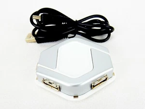 4 Port Hexagon USB Hub, Desktop or Travel, Stylish Modern Design, Sweda #US38 - Picture 1 of 8