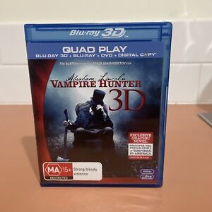 Abraham Lincoln Vampire Hunter 3D & 2D Blu-Ray + DVD - Region B & 4 - Free Post!
