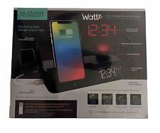 La Crosse Technology Wattz 3-n-1 Projection Alarm Clock and Wireless Charger New
