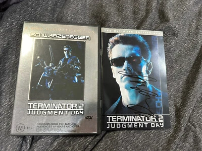 Signed Arnold Schwarzenegger Terminator 2 Judgement Day 2 Disc Ultimate Edition  - Image 1 of 4