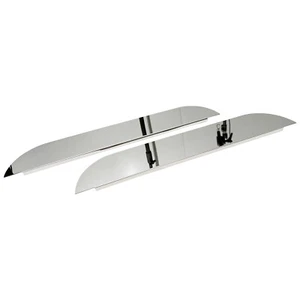 Par de molduras de ventana picadas de acero inoxidable de 5" para 2005+ Peterbilt 379/386/389 - Imagen 1 de 6