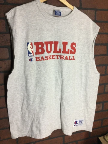Vintage Size XXL 1990’s Champion Chicago Bulls Shirt NBA Sleeveless Tank Top Cover
