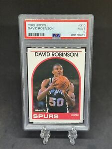 1989 Hoops #310 David Robinson RC Rookie PSA 9 San Antonio Spurs HOF 