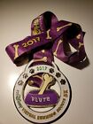 RunDisney Virtual Running Shorts 5K Pluto Purple 2017 Medal with Lanyard