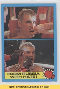 1985 Topps Rocky IV Ivan Drago From Russia With Hate! #60 READ 0w8