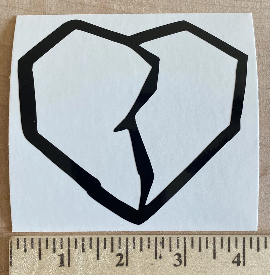 Blink 182 Hoppus DeLonge Guitar Atticus Broken Heart Logo Vinyl Decal Sticker - Image 1 of 1