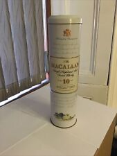 RARE The Macallan Whisky Metal Box / Tube / Tin 10 Year Old