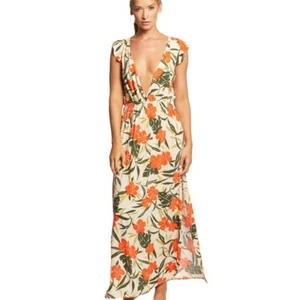 Vince Camuto Tropical Bloom Cover Up Dress Shell S Small NWT - Picture 1 of 6