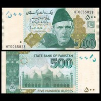 Pakistan 500 Rupees, 2017, P-49A, New Signature, Banknotes, UNC